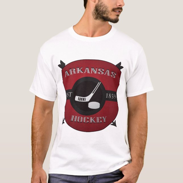 Camiseta Logotipo del escudo del hockey de Arkansas (Anverso)