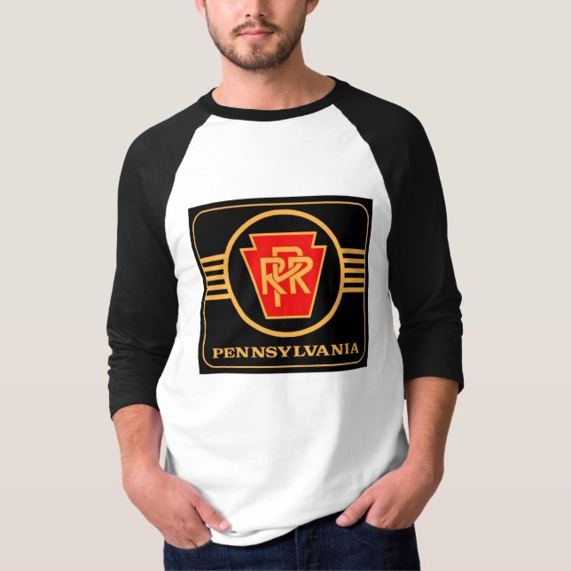 Camiseta Logotipo del ferrocarril de Pennsylvania, manga (Anverso)