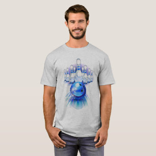 Camiseta Logotipo del juego de bolas de bolos Strike Pins