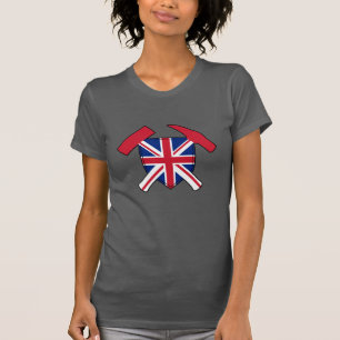 Camiseta Logotipo del martillo rock del geólogo - versión d