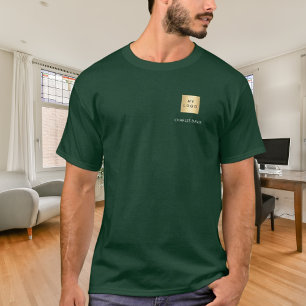 Camiseta logotipo del nombre del equipo verde empresarial