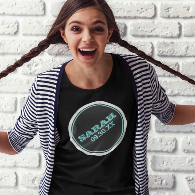 Camiseta Logotipo del nombre Mitzvah del murciélago verde a (Subido por el creador)