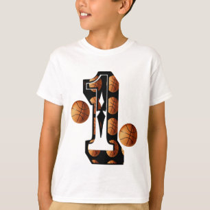 Camiseta Logotipo del número 1 de baloncesto,