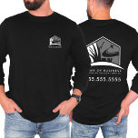 Camiseta Logotipo del paisaje de cuidado del césped Manga l<br><div class="desc">Promueva su negocio con estilo con nuestra camiseta de manga larga con el logotipo del paisaje de cuidado del césped, diseñada para los profesionales del cuidado del césped, el paisaje y el trabajo en el patio. Esta camisa moderna presenta un elegante logotipo negro y gris que puede ser personalizado con...</div>