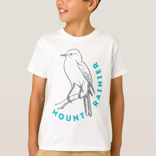 Camiseta logotipo del pájaro atrapamoscas del parque nacion