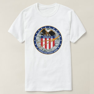 Camiseta Logotipo del parche de la misión Apollo 16 de la N