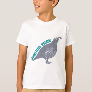 Camiseta logotipo del parque de aves codorniz de Joshua Tre