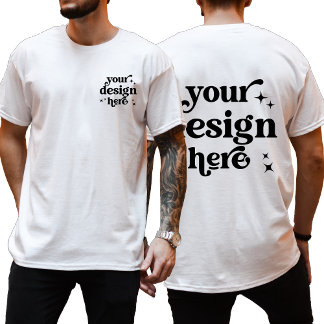 Camiseta Logotipo del Personalizado de diseño frontal y pos