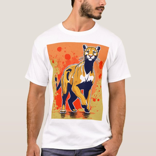 Camiseta Logotipo del personalizado Puma Splash: fondo tran (Anverso)