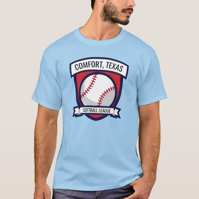 Camiseta Logotipo del personalizado Softball Baseball (Anverso)