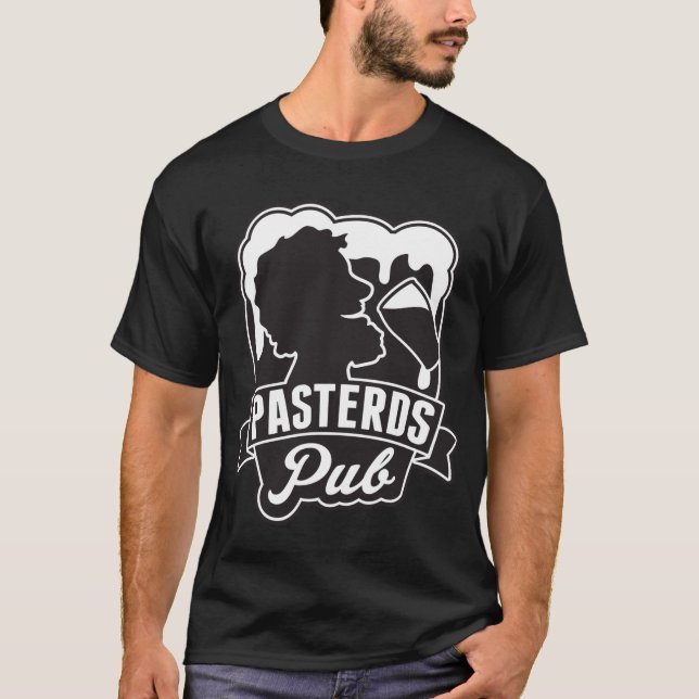 Camiseta Logotipo del Pub B&W de Pasterds (Anverso)