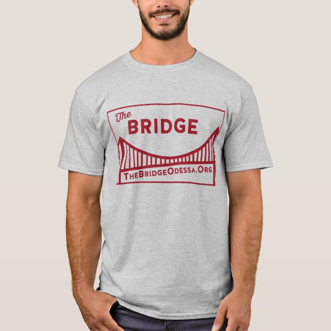 Camiseta Logotipo del puente del rectángulo con el DOS del (Anverso)