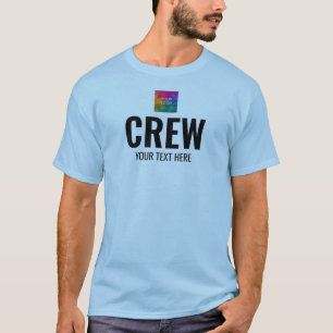Camiseta Logotipo del respaldo delantero de la tripulación