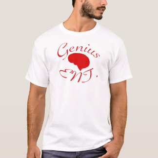 Camiseta Logotipo del rojo del entretenimiento del genio