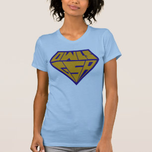 Camiseta Logotipo del super héroe de los búhos GSA azul y