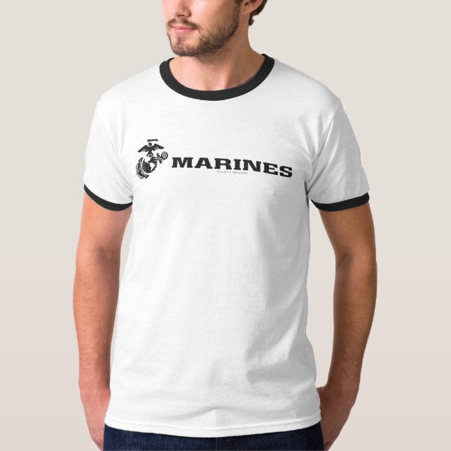 Camiseta Logotipo del USMC - negro (Anverso)