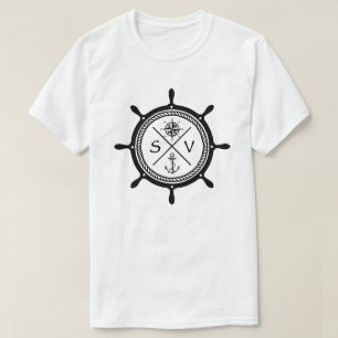 Camiseta Logotipo del velero Hipster Sailing