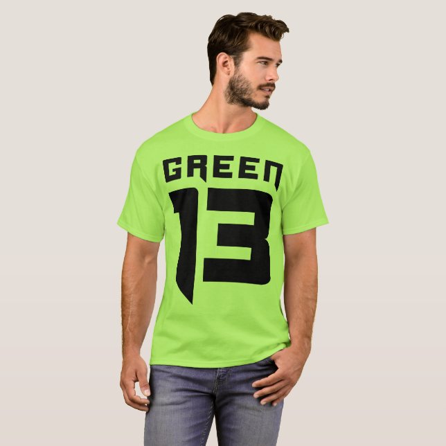 Camiseta Logotipo del verde 13 (verde) (Anverso completo)