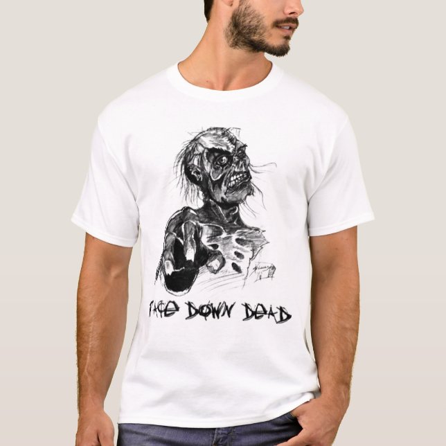 Camiseta Logotipo del zombi de FDD B&W (Anverso)