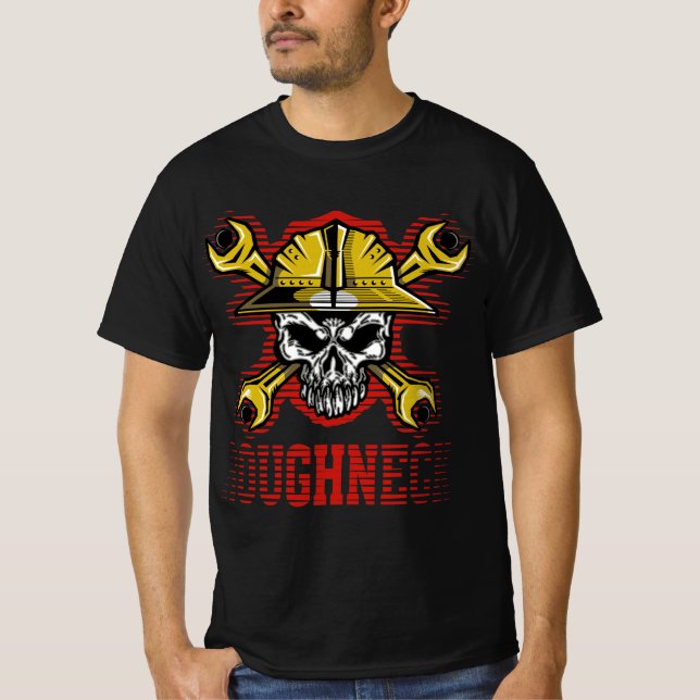 Camiseta logotipo deROUGHNECK SKULL (Anverso)