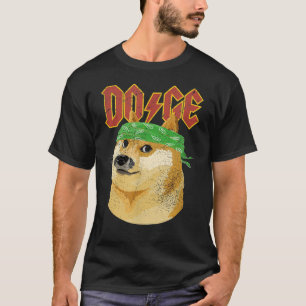 Camiseta Logotipo Doge Dogecoin Meme Gracioso Distancia Ret