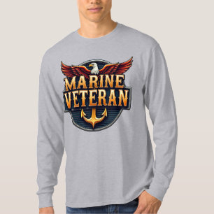 Camiseta Logotipo Emblema de Veterano del Cuerpo de Marines
