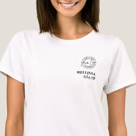 Camiseta Logotipo empresarial del nombre del empleado negro