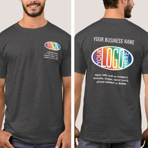 Camiseta Logotipo Empresarial Moderno Impreso Personalizado