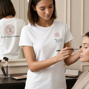 Camiseta Logotipo empresarial nombre del empleado en letra 