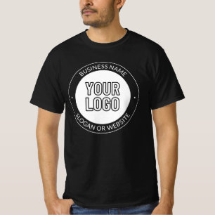 Camiseta Logotipo empresarial o plantilla de texto editable