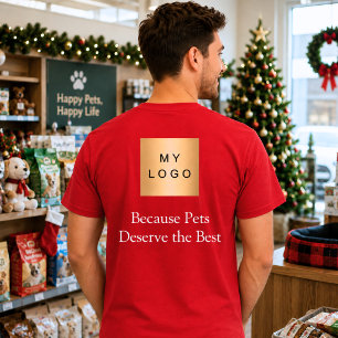 Camiseta Logotipo empresarial Paseador de perros Staff Ropa