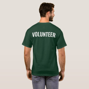 Camiseta Logotipo en Bolsillo de Pecho Voluntario Atrás