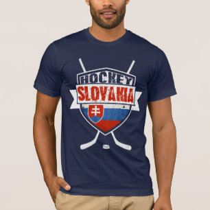 Camiseta Logotipo eslovaco de hockey, con impresión trasera