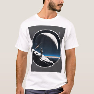 Camiseta logotipo espacial, diseño de cometas, logotipo de 