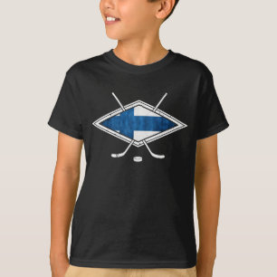 Camiseta Logotipo finlandés Suomi de la bandera del hockey