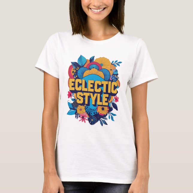 Camiseta Logotipo floral Estilo ecléctico (Anverso)