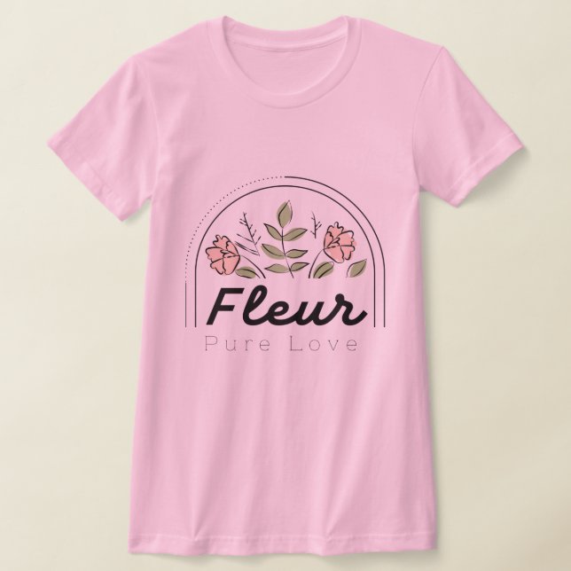 Camiseta Logotipo floral Fleur – Amor Puro (Distribución)