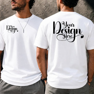 Camiseta Logotipo frontal y trasero Personalizado de Marca