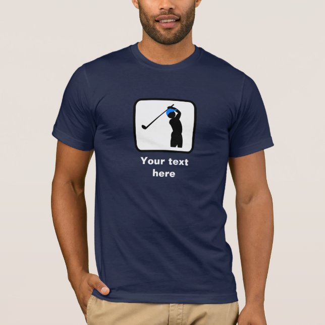Camiseta Logotipo Golfer — Personalizable (Oscuro) (Anverso)