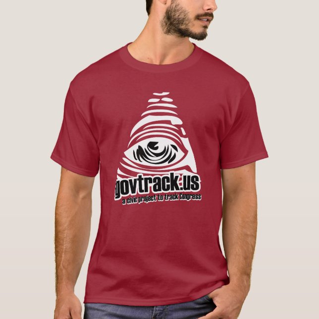 Camiseta Logotipo grande de GovTrack - rojo - ayuda (Anverso)