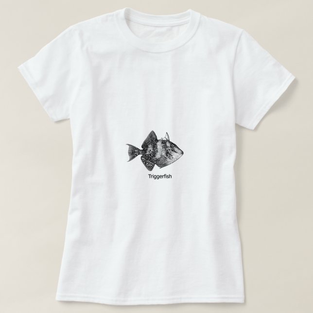 Camiseta Logotipo gris del Triggerfish (Diseño del anverso)