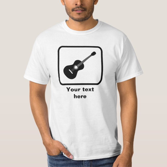 Camiseta Logotipo Guitarista — Personalizable (Anverso)