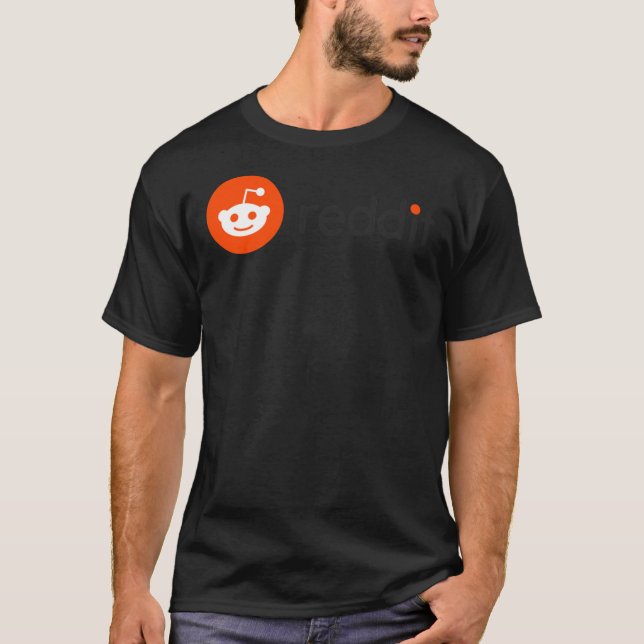 Camiseta Logotipo horizontal de reddit   (Anverso)