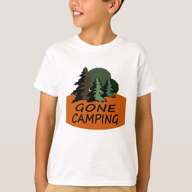 Camiseta Logotipo ido del campista que acampa (Anverso)