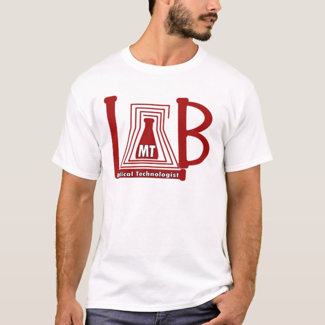 CAMISETA LOGOTIPO LAB FLASK - LABORATORIO MÉDICO (Anverso)