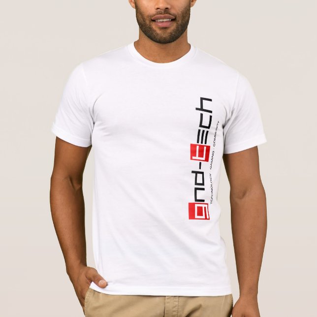 Camiseta logotipo lateral blanco de la tierra (Anverso)