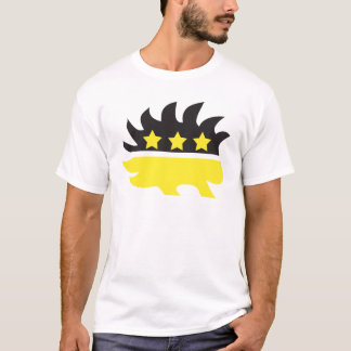 Camiseta Logotipo libertario del puerco espín (amarillo)