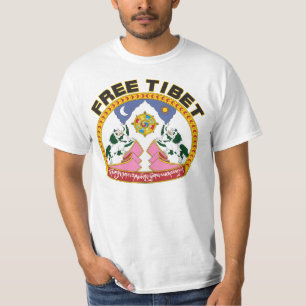 Camiseta Logotipo libre de la bandera de Tíbet