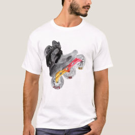 Camiseta Logotipo libre T de Nola del patín cabido