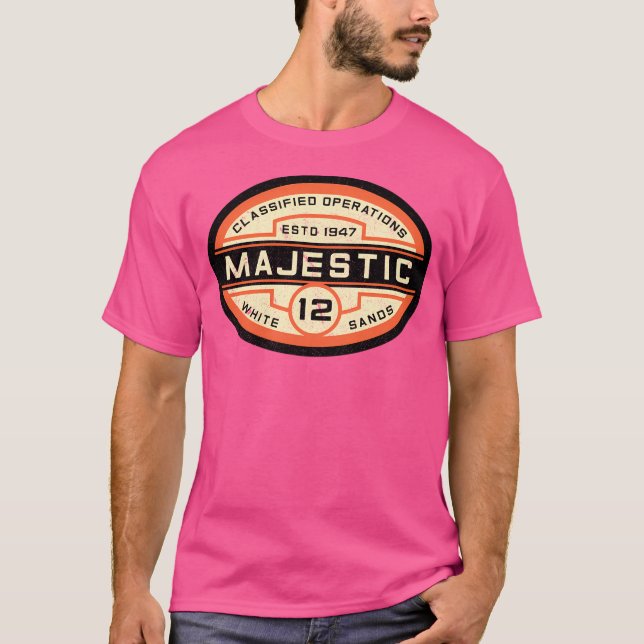 Camiseta Logotipo majestuoso de 12 óvalo (Naranja) (Anverso)